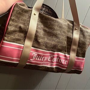 Juicy Couture Billboard large duffel bag. Pink and brown.